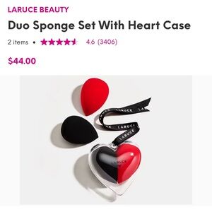 Laruce Beauty Duo Sponge Set with Heart Case
